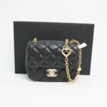 Chanel Mini Square Flap Bag Black Caviar Leather with Gold Hardware (RFID Chip Version)