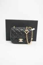 Chanel Mini Square Flap Bag Black Caviar Leather with Gold Hardware (RFID Chip Version)