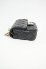 Chanel Mini Square Flap Bag Black Caviar Leather with Gold Hardware (RFID Chip Version) - Image 2
