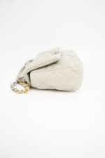 Chanel 19 Flap Bag Medium Grey Lambskin Leather with Mixed Metal Hardware (RFID Chip Version) - Image 3