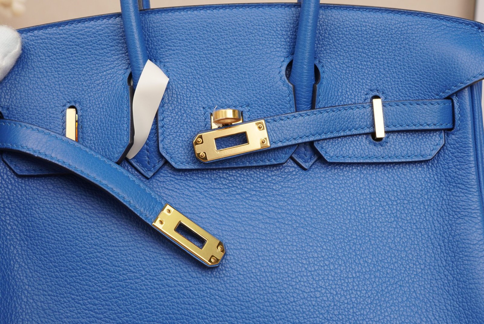 Hermès Birkin 25 handbag in Bleu Brume Togo leather with gold hardware