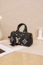 Louis Vuitton Nano Speedy Black & White Monogram Empreinte Leather (RFID Chip Version) - Image 3