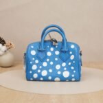 Louis Vuitton Speedy Bandoulière 20 Yayoi Kusama Blue & White Dots Monogram Empreinte Leather (RFID Chip Version)