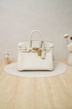 Hermès Birkin 25 handbag in Nata Togo leather with gold hardware