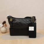 Chanel Gabrielle Medium Black Calfskin Leather with Mixed Metal Hardware (26 Series)