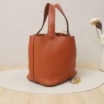 Hermès Picotin Lock 18 Orange P Clemence Leather