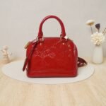 Louis Vuitton Alma Bag in Red Monogram Vernis Patent Leather