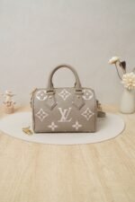 Louis Vuitton Speedy Bandoulière 20 Taupe Monogram Empreinte Leather (RFID Chip Version)