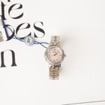 Hermès Women's Quartz Watch, 24mm, Pink Mother-of-Pearl Dial, Diamond-Set Case Back