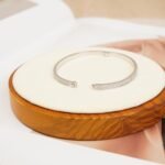 Cartier Love Bracelet, Slim Version, 18K White Gold, Full Diamond-Pavé, Size 18