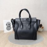 CELINE Luggage Mini Tote (Reference Photos — Not Actual Item) Black Calfskin Large 31 × 18 × 31 cm - Image 3