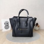 CELINE Luggage Mini Tote (Reference Photos — Not Actual Item) Black Calfskin Large 31 × 18 × 31 cm